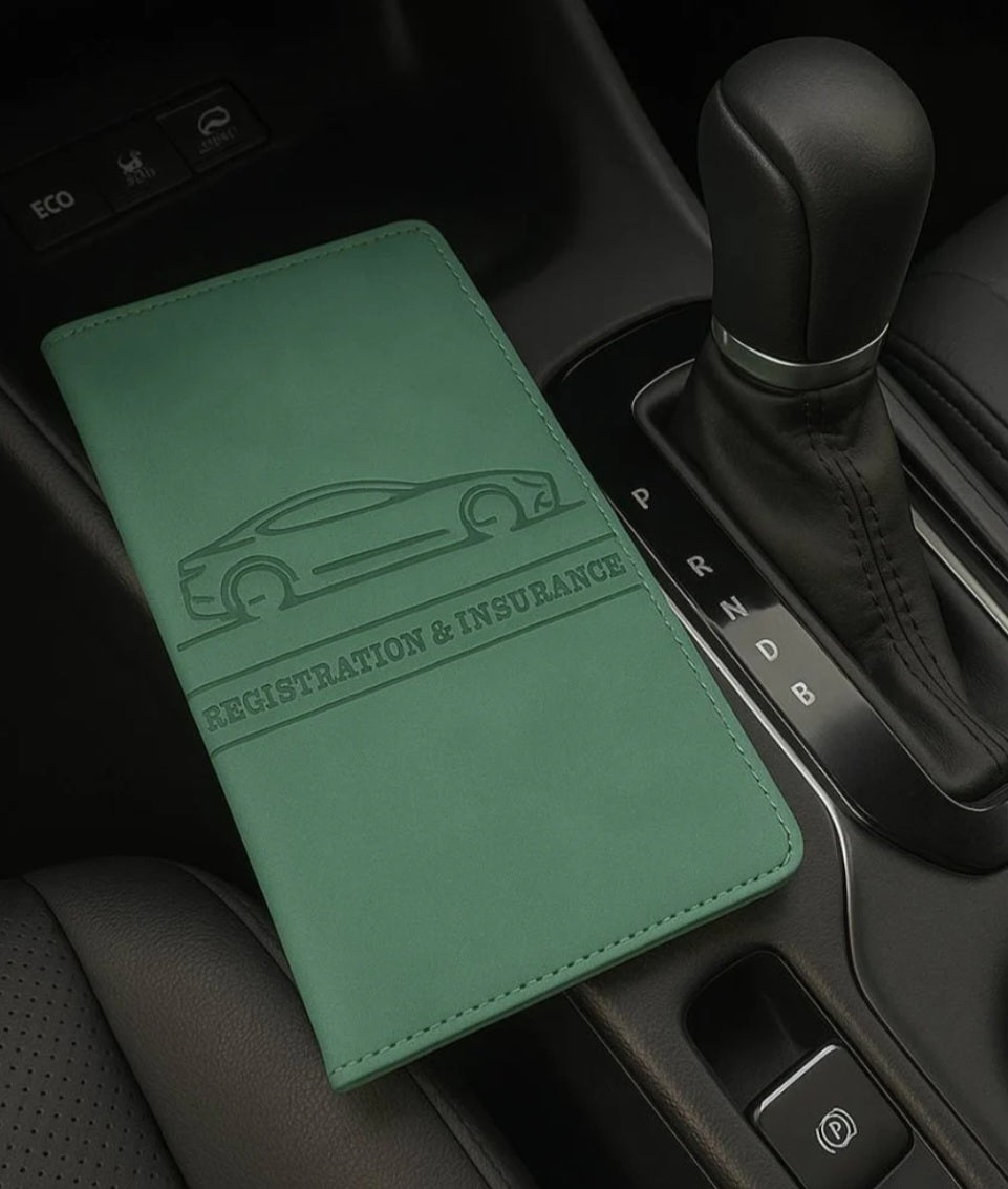 Leather Unique Car Registration and Documents Holder