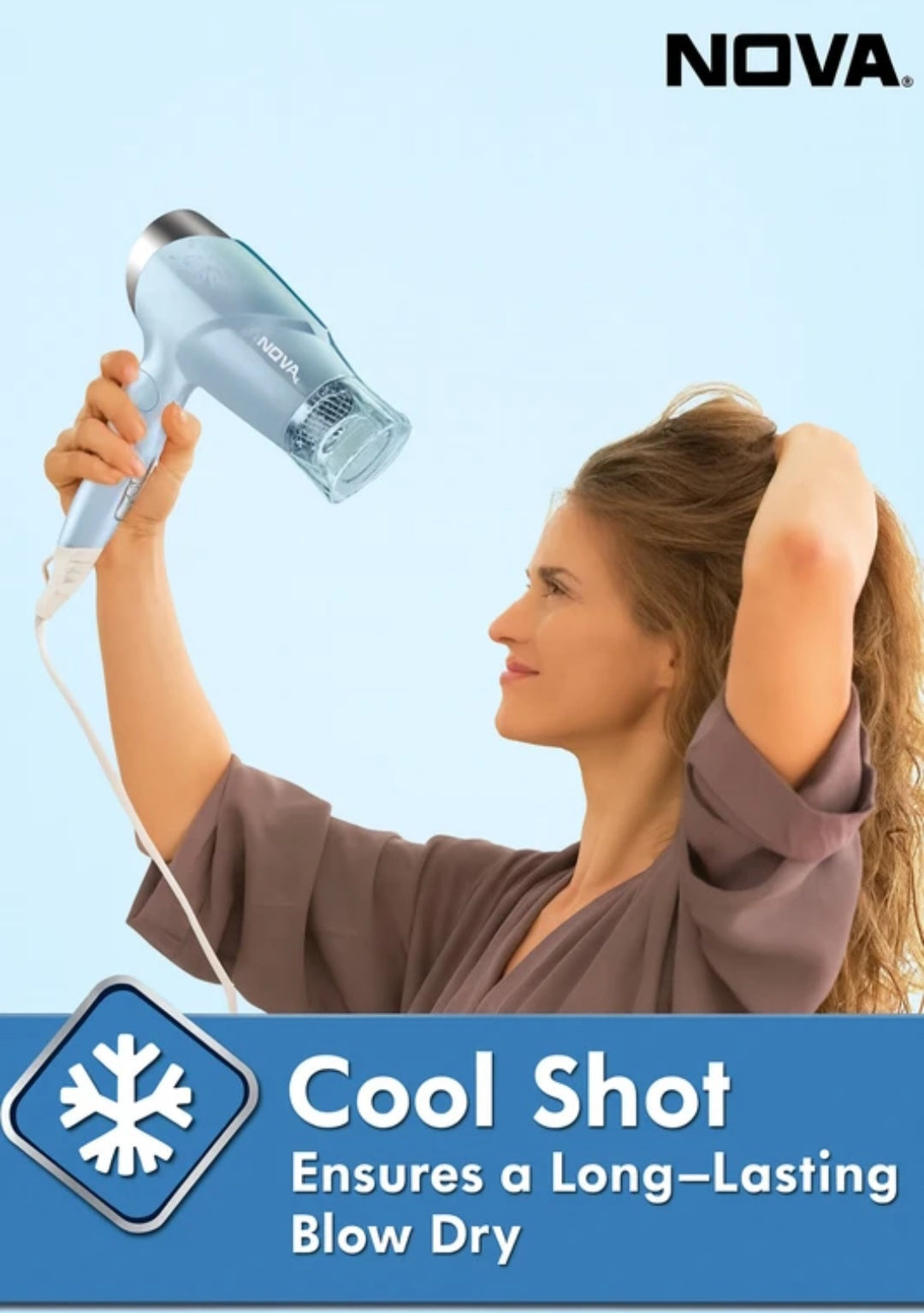 Nova Hair dryer BY FABSTORE 8203 1800w(Blue)